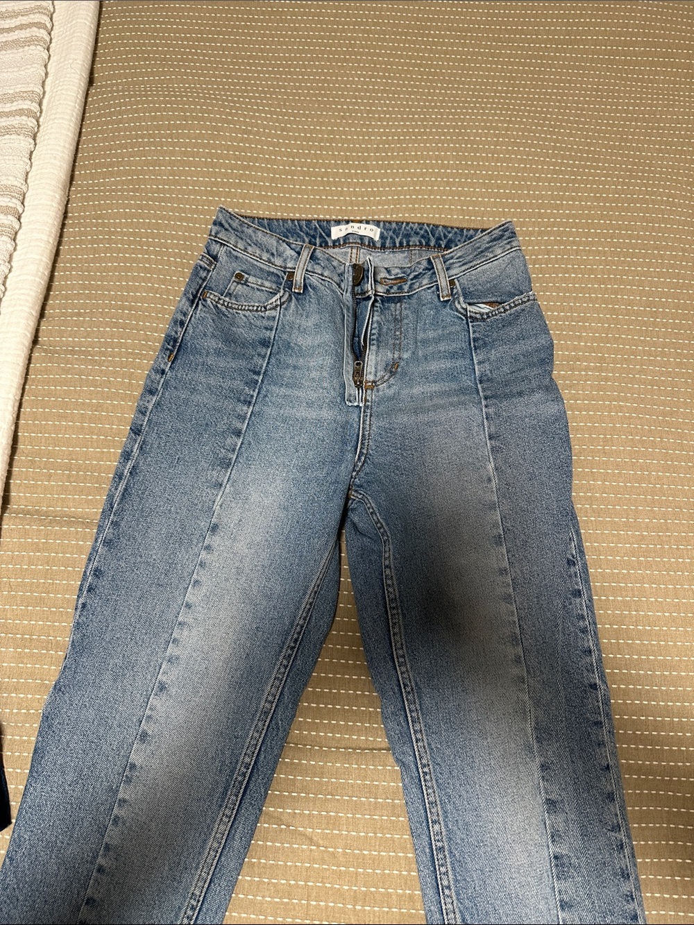 Sandro Straight-Leg Jeans in Light Blue Wash